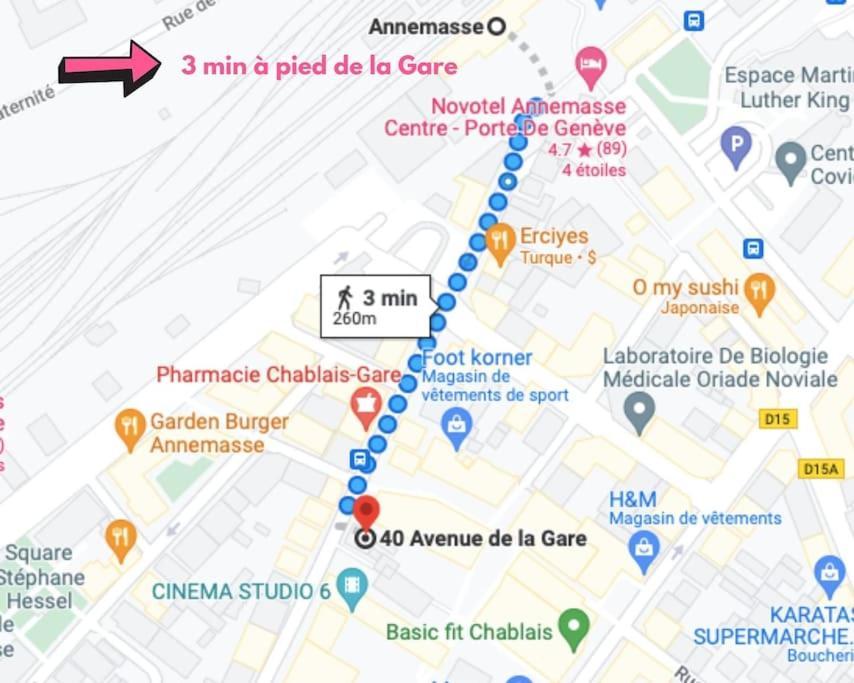 Modern'Blue - Gare Annemasse A 3Min-Geneve Acces Direct Διαμέρισμα Εξωτερικό φωτογραφία